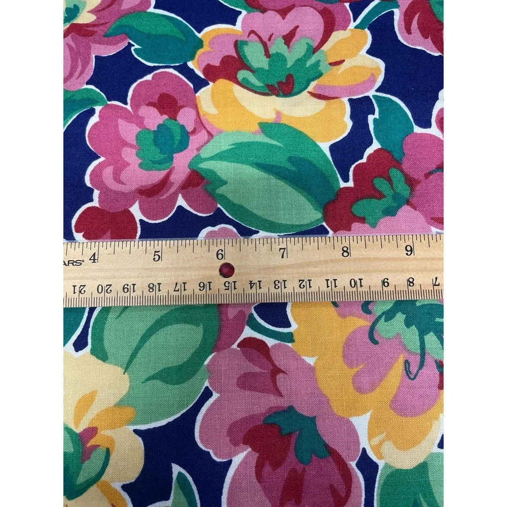 Stanley King Studio Fabric Floral‎ Cotton Teflon Finish Vibrant BTY
